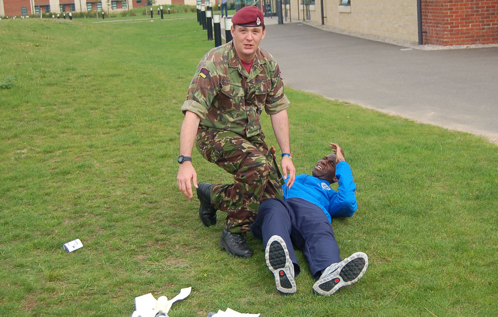 Fabrice Muamba receives some emergency first aid.